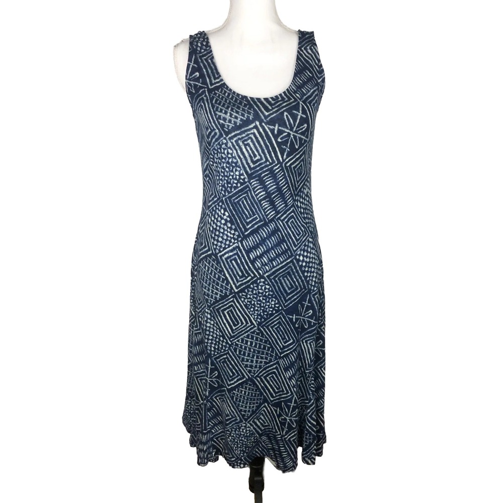 Lauren Ralph Lauren Sleeves Dress Size SP Navy Geometric